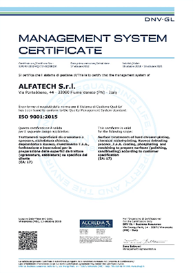 AlphaTech - Certificato ISO 9001