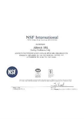 AlphaTech - Certificato NFS International